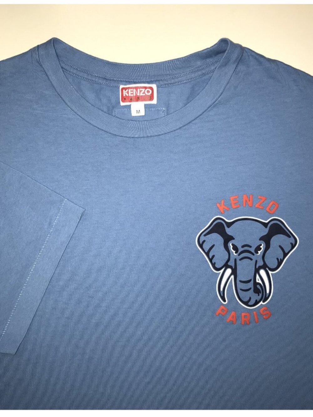 Men's Kenzo Paris Small Elephant Chest Motif Short Sleeve T-shirt-Size: M